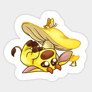 Yellow Mushroom Minecraft cow Sticker